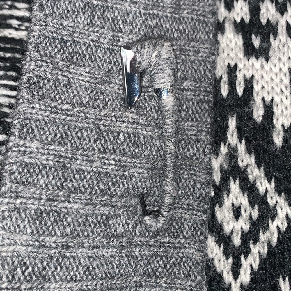 J. Jill Southwest Wool Blend Open Front Cardigan Sweater L - Picture 6 of 10